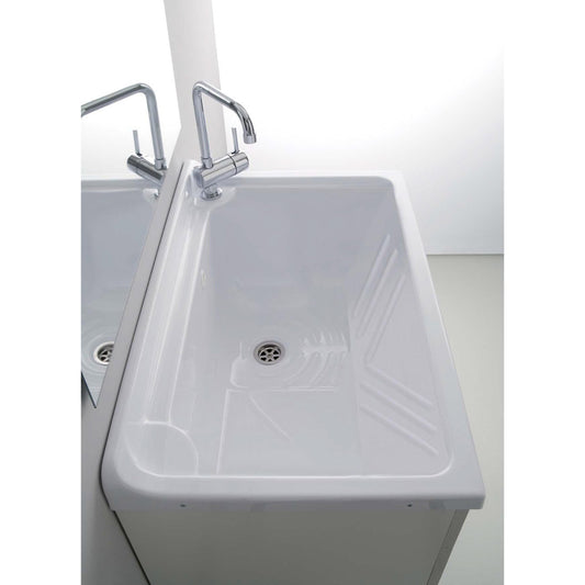 Mobile lavanderia con vasca ABS e due ante cm 80x50xH89 Medusa