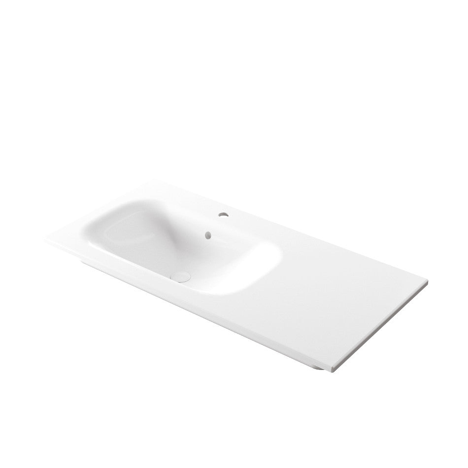 Lavabo encastré avec vasque à gauche 106 x 51 x h 16,8 cm Soft