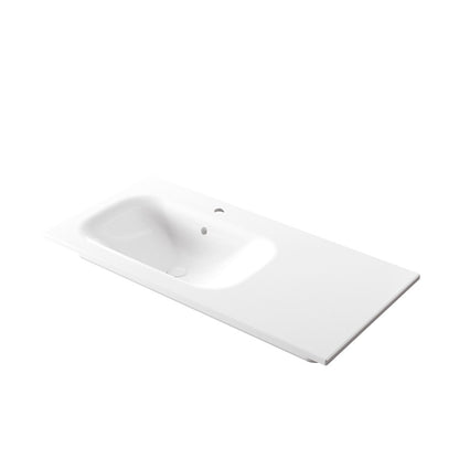 Lavabo encastré avec vasque à gauche 106 x 51 x h 16,8 cm Soft