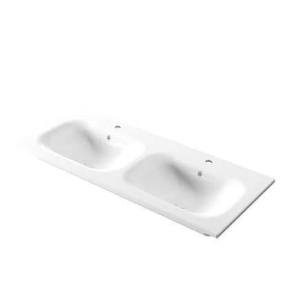 Lavabo da incasso doppiavasca 121x46x h 16,8 cm Soft