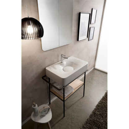 Lavabo appoggio/sospeso Fuji con foro