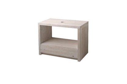 MOBILE DA TERRA IN LEGNO CON CASSETTONE