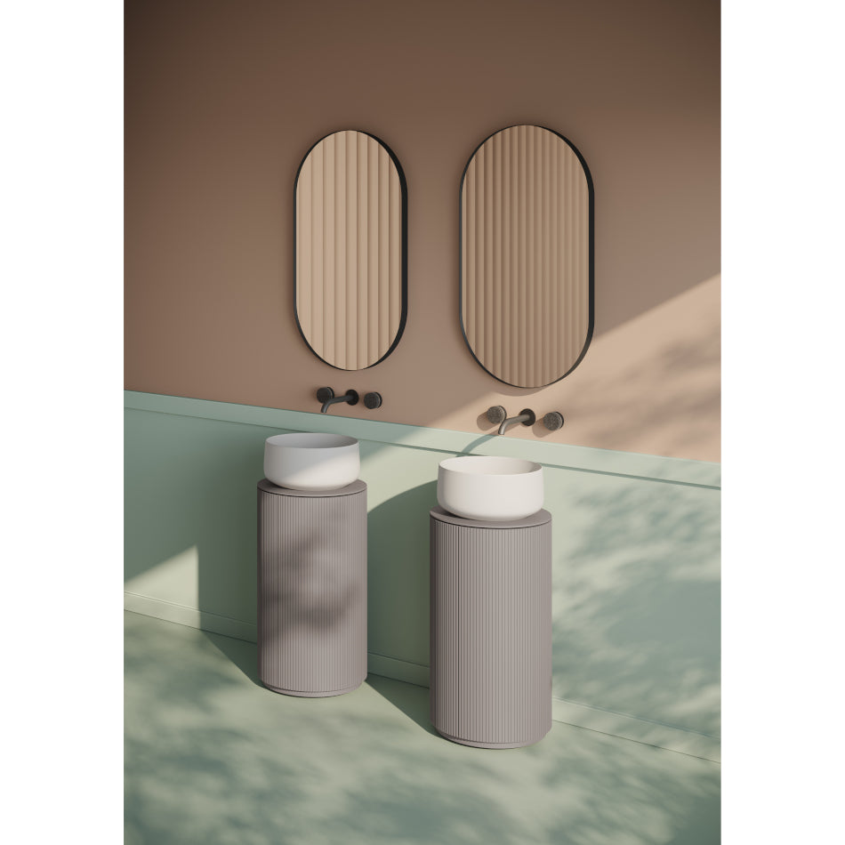 Mobile tondo H72 cm per lavabi da appoggio Opera