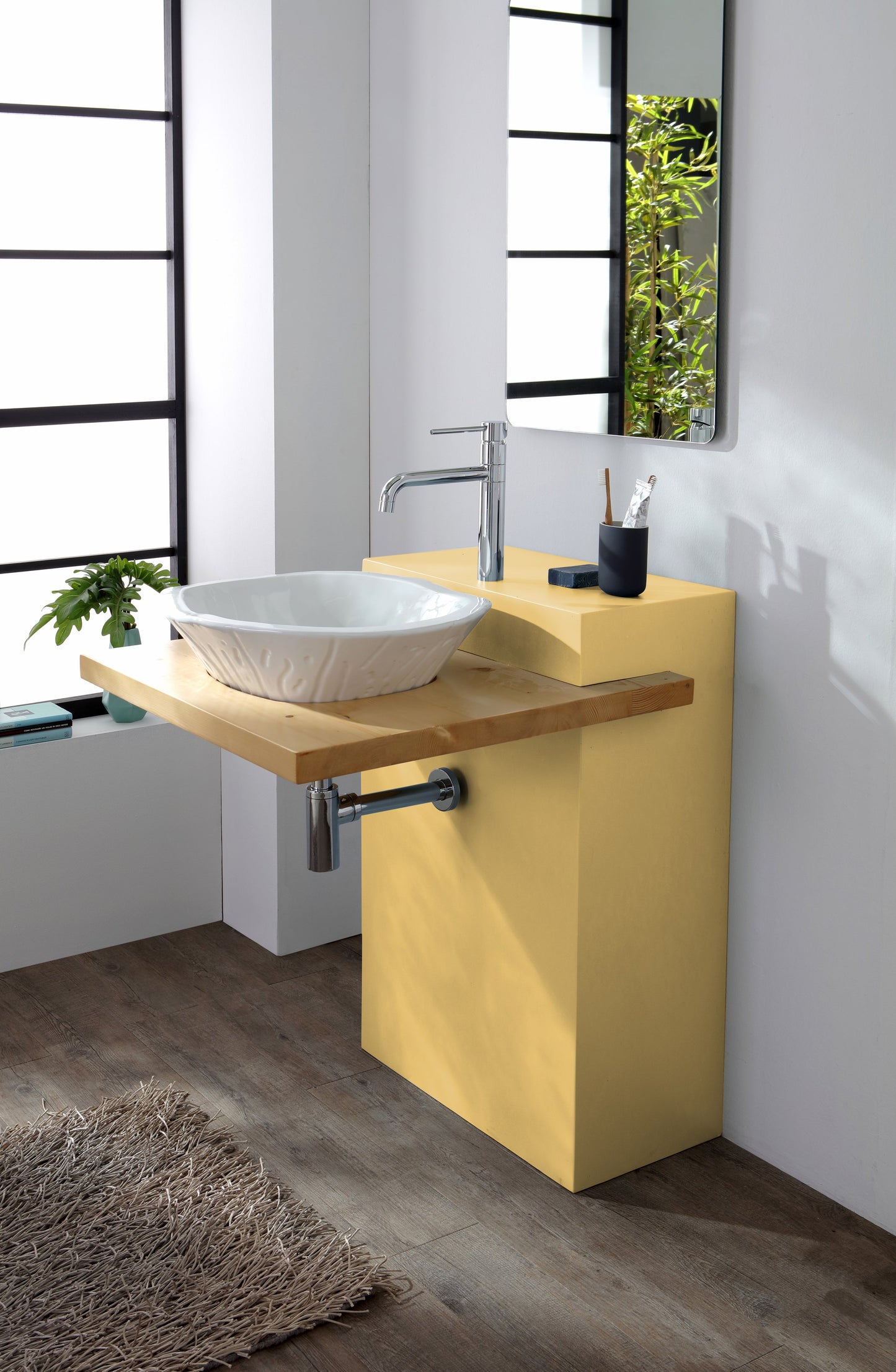 MOBILE IN LEGNO CON MENSOLA GOCCIOLATORE