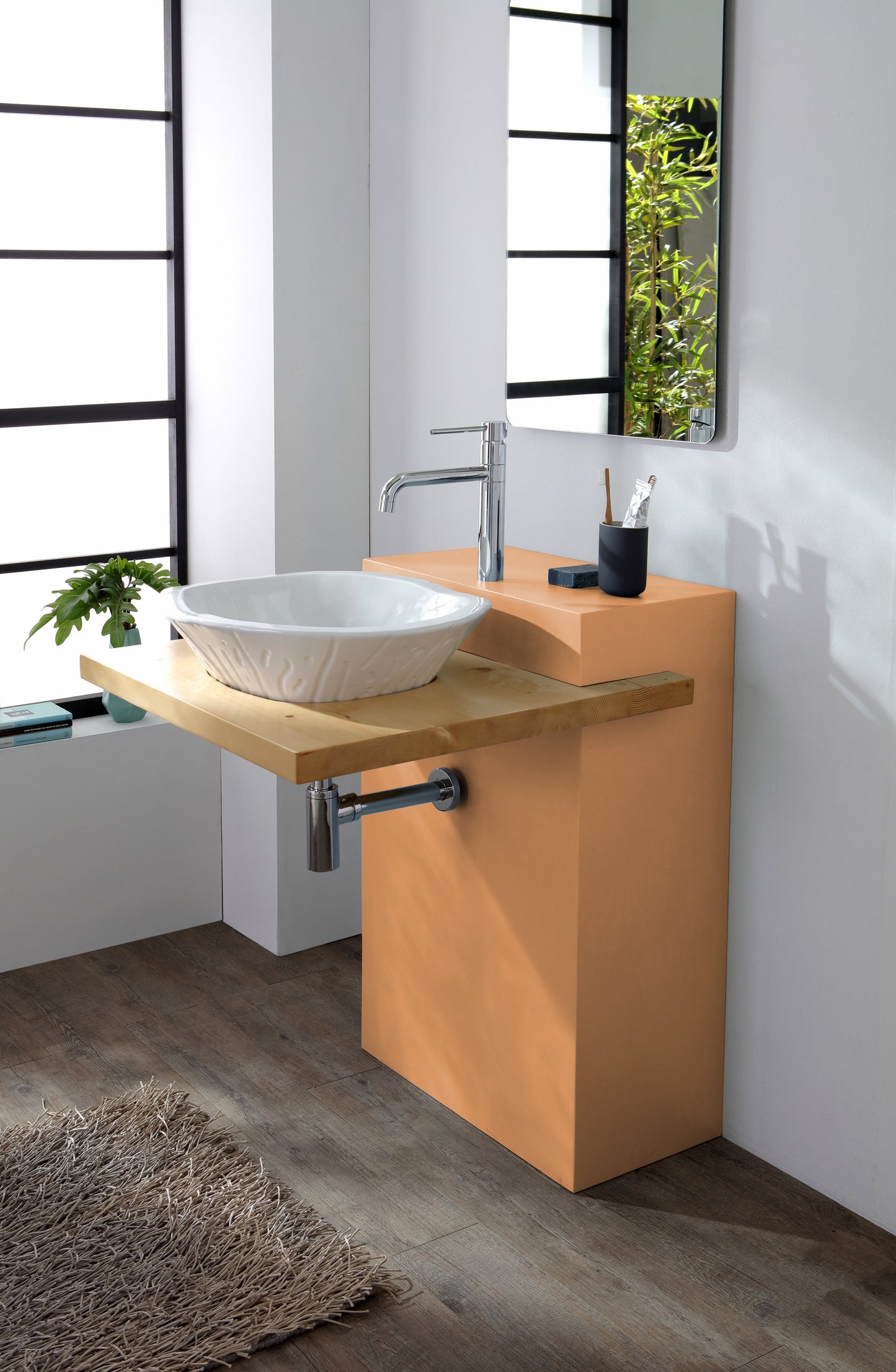 MOBILE IN LEGNO CON MENSOLA GOCCIOLATORE