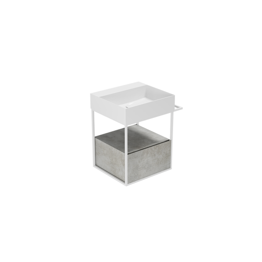 Struttura portalavabo cm 58x44,5xH52 cm con cassetto Elegance Squared