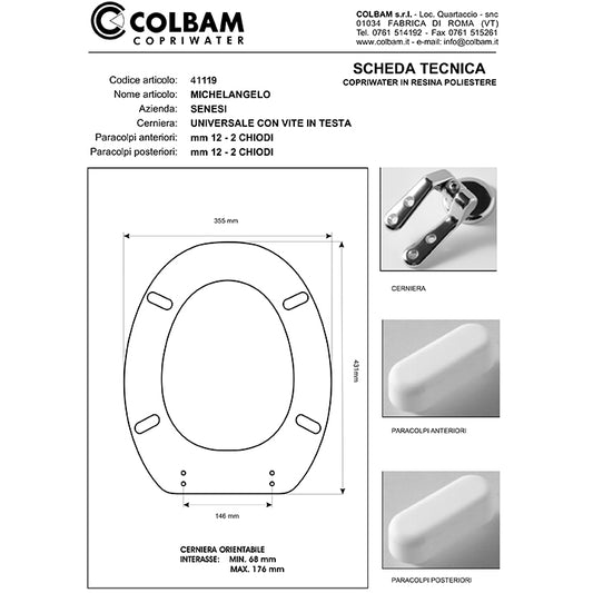 Copriwater Compatibile Michelangelo