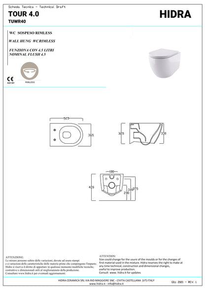 Coppia sanitari sospesi Tour 4.0