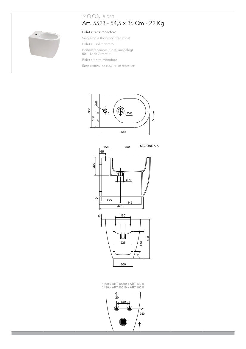 Sanitari a terra Moon
