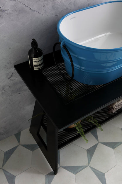 MOBILE DA TERRA IN METALLO CAVALLETTO