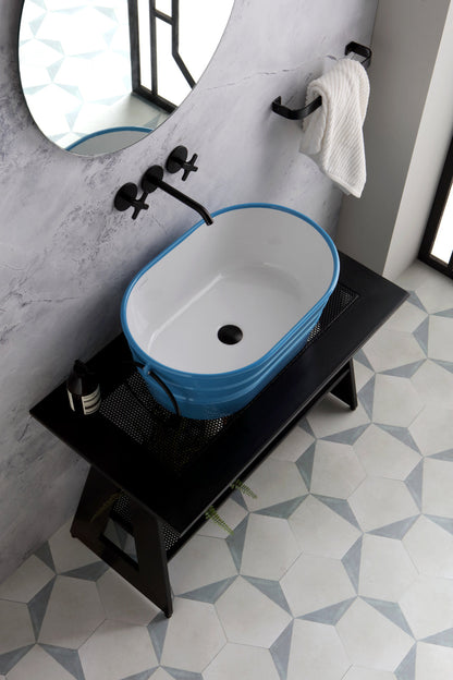 MOBILE DA TERRA IN METALLO CAVALLETTO