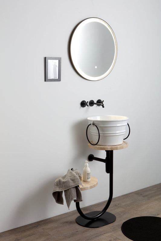 MIROIR ROND RÉTROÉCLAIRÉ 