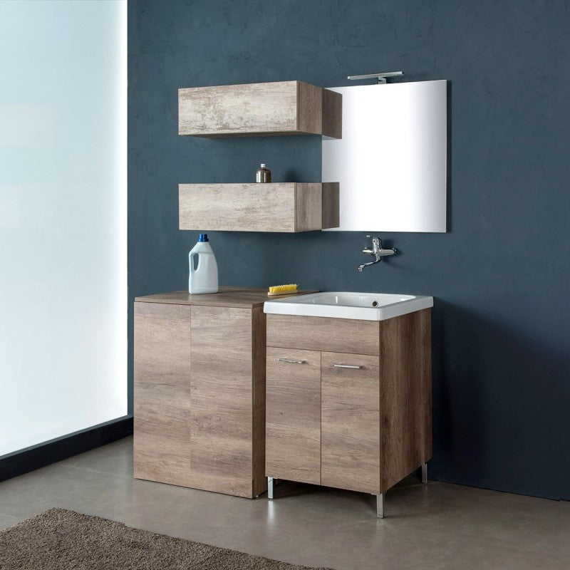 Composizione Lavanderia cm 130 Unika con mobile portalavatrice