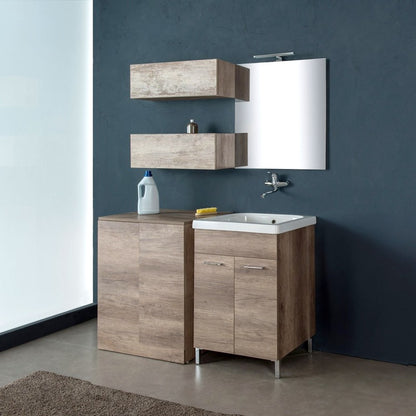 Composizione Lavanderia cm 130 Unika con mobile portalavatrice