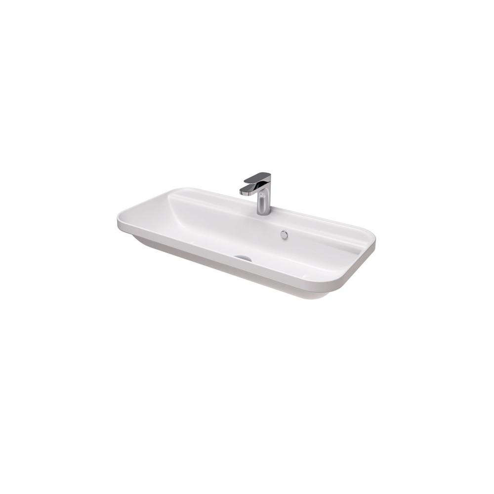 Lavandino Lavabo Rettangolare da Incasso Bordo Fino Giò Evolution in ceramica 