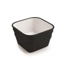 Lavabo Appoggio/Sospeso cm 40x40 Bacile Cubo Nero