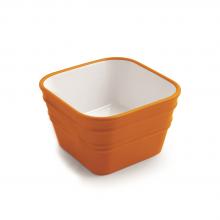 Lavabo Appoggio/Sospeso cm 40x40 Bacile Cubo Arancio Energia