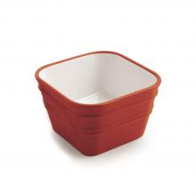 Lavabo Appoggio/Sospeso cm 40x40 Bacile Cubo Rosso Passione