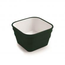 Lavabo Appoggio/Sospeso cm 40x40 Bacile Cubo Verde Bosco Opaco