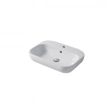 Lavabo appoggio/parete cm 60x40 Qubo