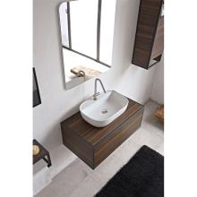 Lavabo da appoggio rettangolare con foro Glam