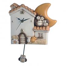 Orologio a Pendolo Casa e Gufi