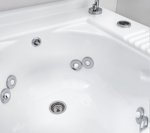 Lavatoio per interni con bocchette e cesto portabiancheria 65x55xH89 Active Wash