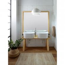 Mobile in legno con specchio per lavabo Tinozza cm 121x193 Tela